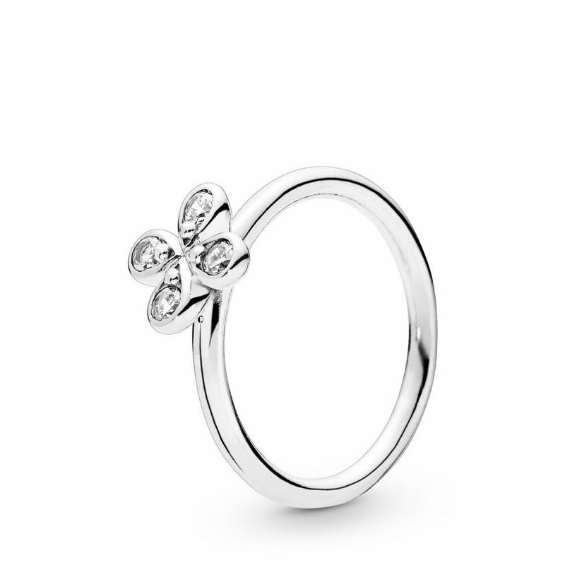 Pandora Four-Petal Flower Stackable Ring Clearance NZ, Sterling Silver (590478-EZA)